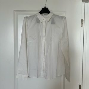 Mango White Button Down Shirt